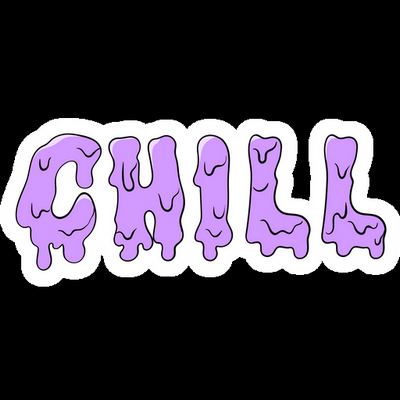 dripping chill girl sticker