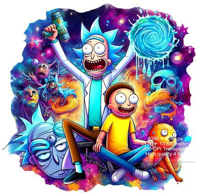 Rick & Morty with sticker 44