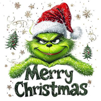 GRINCH merry Christmas STICKER 2