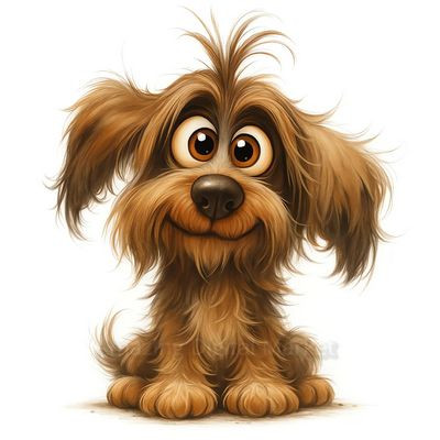 Cute Whimsical Quirky Dog Sticker 22