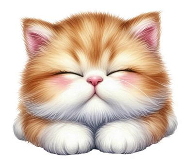 Cute Fluffy Cat Sticker Car Sticker
