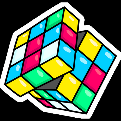 rubiks cube gamer sticker