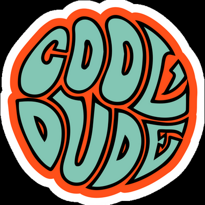 cool dude guy sticker