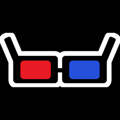 3d glasses funny sticker