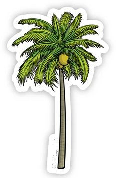 Coconut Tree plant flower sticker