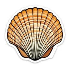 Seashell plant flower sticker