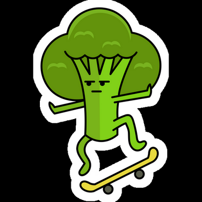 skateboard broccoli sk8 sticker