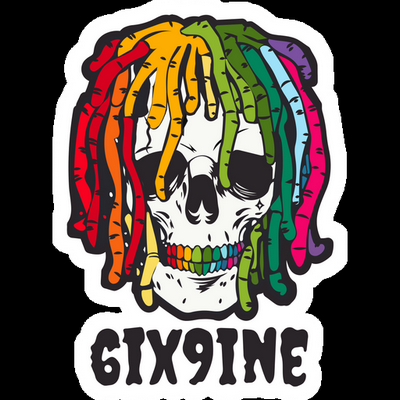 6ix9ine SKULL STICKER