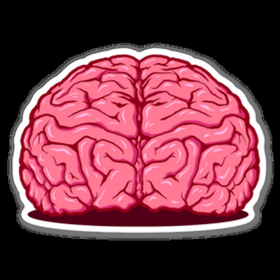 BRAINS ZOMBIE FOOD STICKER