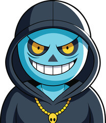 Hooded Zombie Funny Sticker 3
