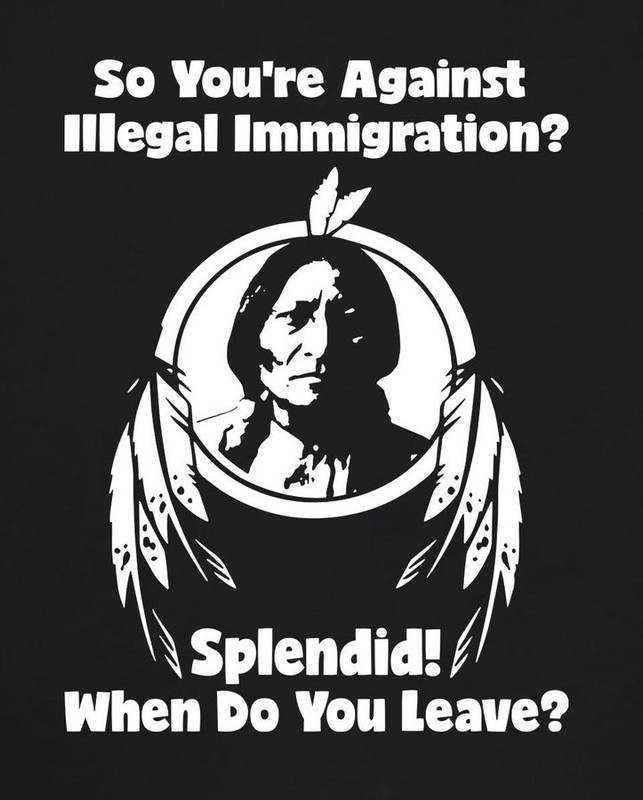 INDIANS FOR IMMIGRATION POLITICAL STICKER