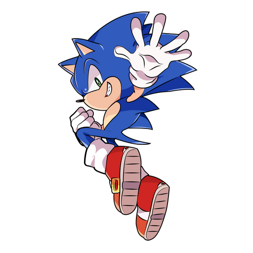 sonic jumping STICKER