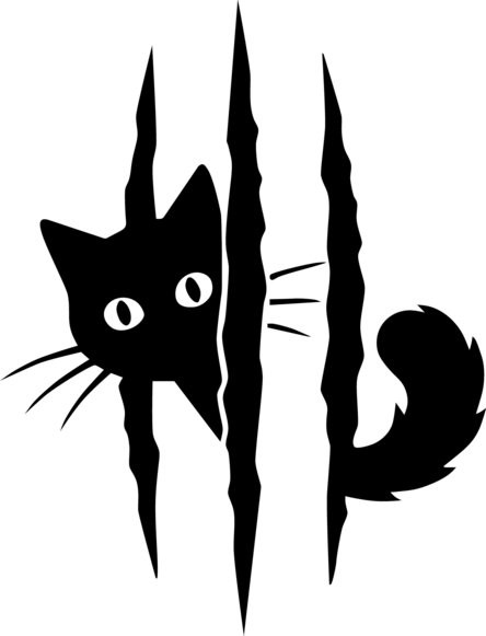 CAT SCRATCH CAR sticker 3