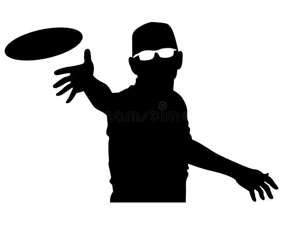 disc golf silhouette sticker 7