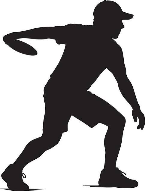 disc golf silhouette sticker 15