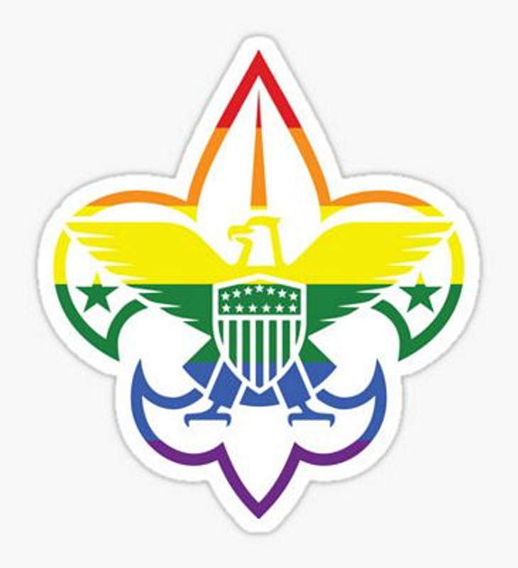 boy scout pride logo sticker