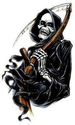 Grim reaper Decal Sticker left