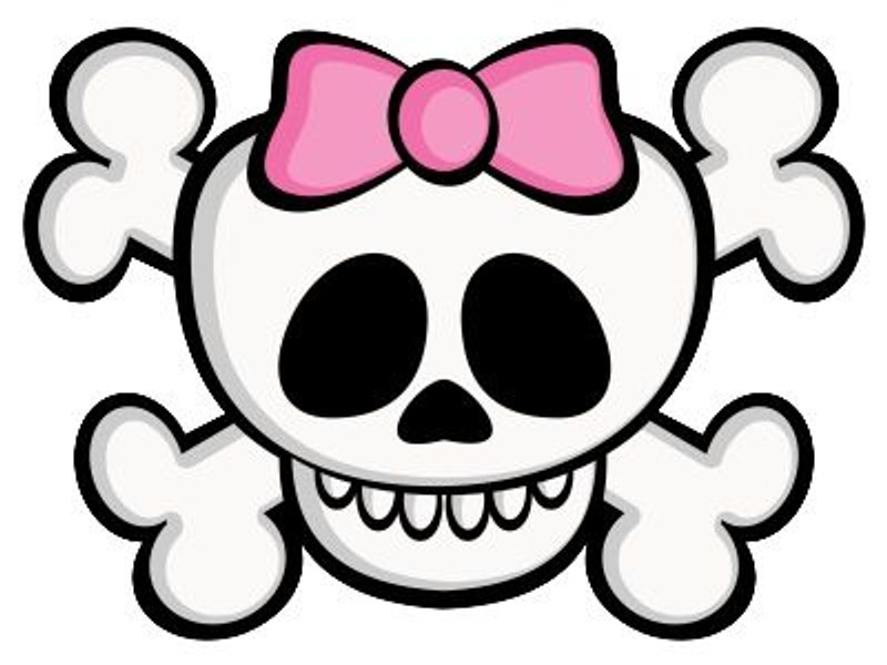 Skull bow Stickers 16