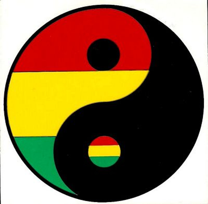 Reggae Rasta Yin Yang Sticker Reggae Rasta Yin Yang Sticker