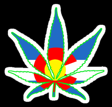 Colorado flag leaf sticker