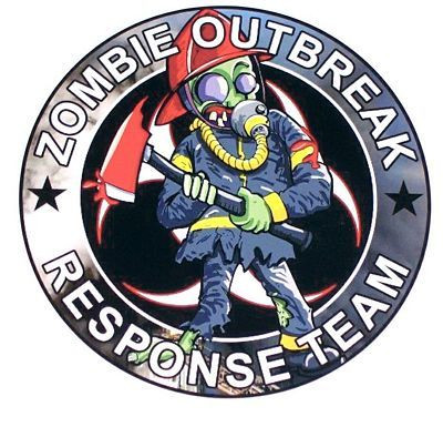 ZOMBIE RESPONSE STICKER as displayed 1