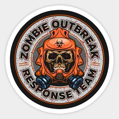 ZOMBIE RESPONSE STICKER as displayed 2