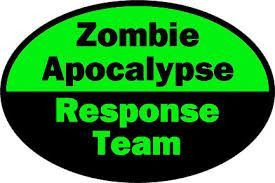 ZOMBIE RESPONSE STICKER as displayed 5