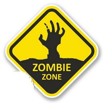 1 ZOMBIE ZONE STICKER