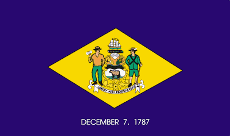delaware State Flag Sticker