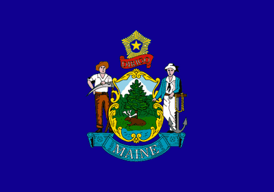 maine State Flag Sticker