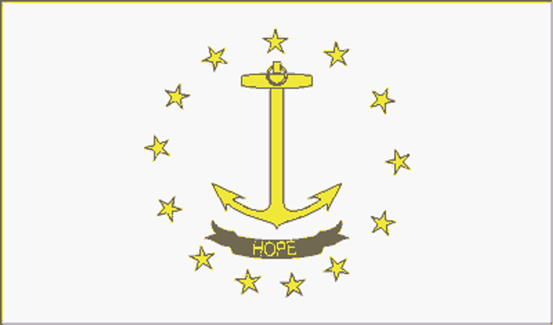 rhode island State Flag Sticker