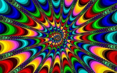 1 Psychedelic patterns wall decal or window sticker08