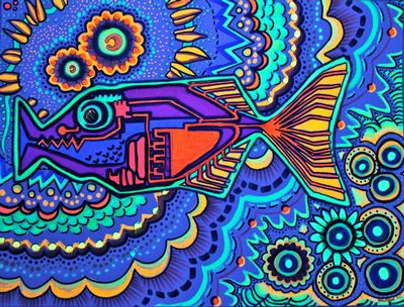 Psychedelic animals car window or wall decal 5