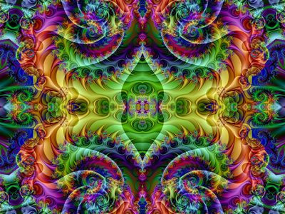 psychedelic patterns wall decal or window sticker12