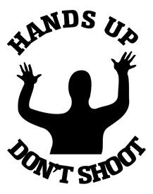 hands up dont shoot  BUMPER STICKER 22