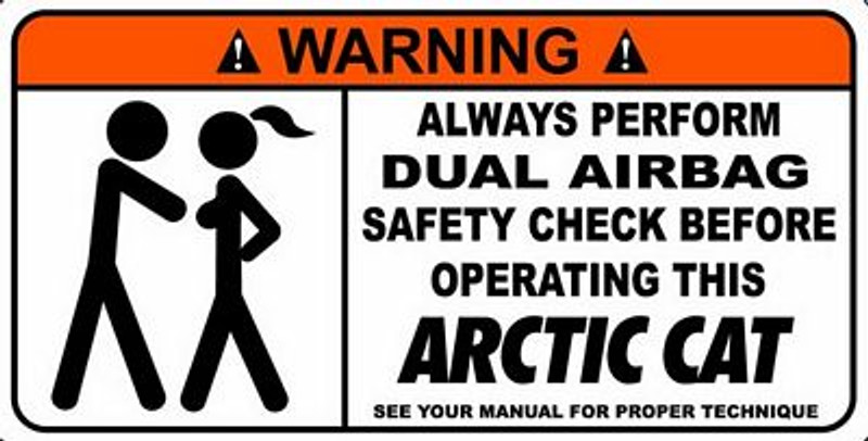 Artic Cat Funny Warning Sticker Set 5