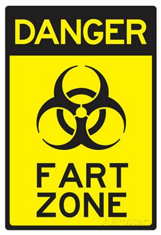 danger fart zone humor Funny Warning Sticker Set