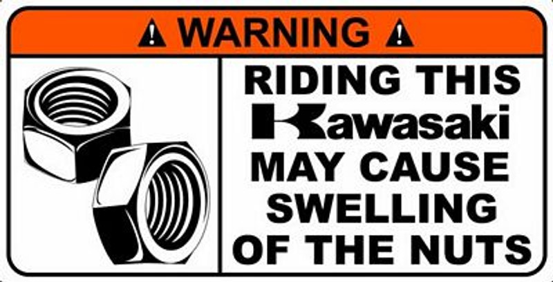 Kawasaki Funny Warning Sticker Set 5