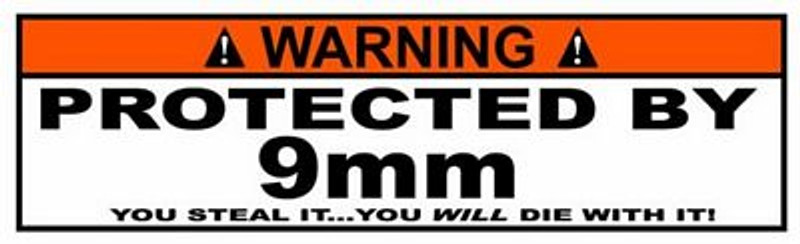Protected By Funny Warning Sticker Set 01