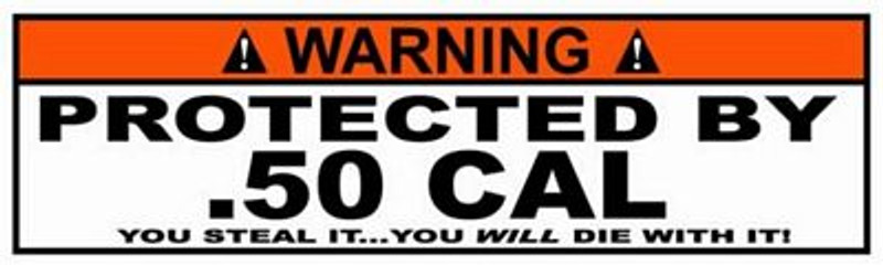 Protected By Funny Warning Sticker Set 07