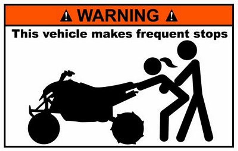 Quad Funny Warning Sticker Set 8