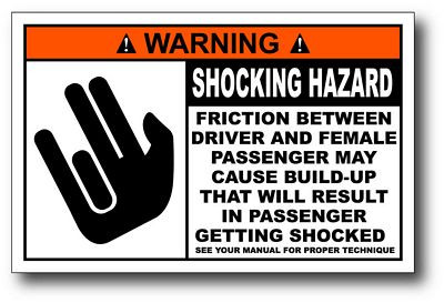 Shocking Hazard Funny Warning Sticker Set