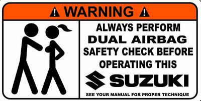 Suzuki Funny Warning Sticker Set 4