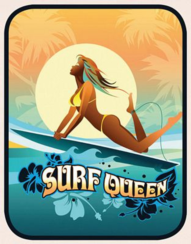 Surf Queen Hawaiian Sticker