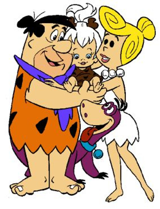 Flintstone Family Color Decal Sticker Flintstone Family Color Decal Sticker