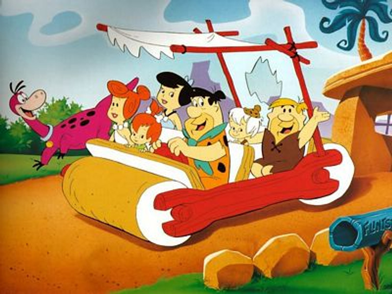Flintstones and Rubbles in Car Decal Flintstones and Rubbles in Car Decal