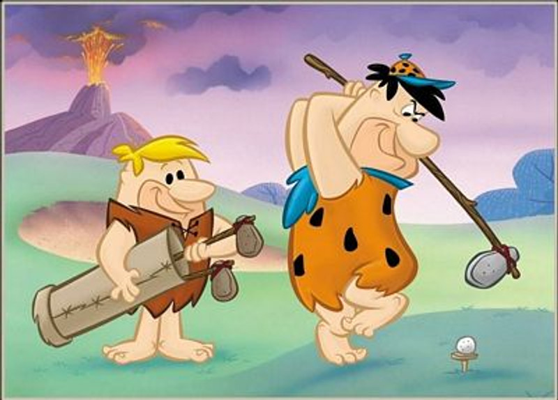 fred and barney golf sticker