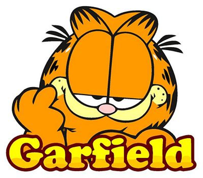 GARFIELD HEAD WITH TEXT STICKER