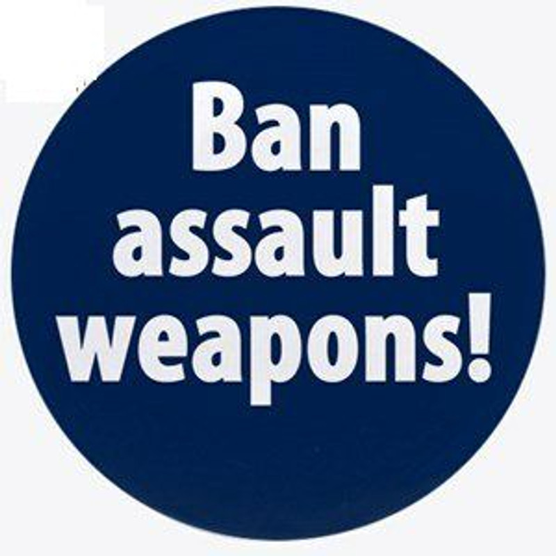 Ban Assault Weapons ROUND STICKER Ban Assault Weapons ROUND STICKER