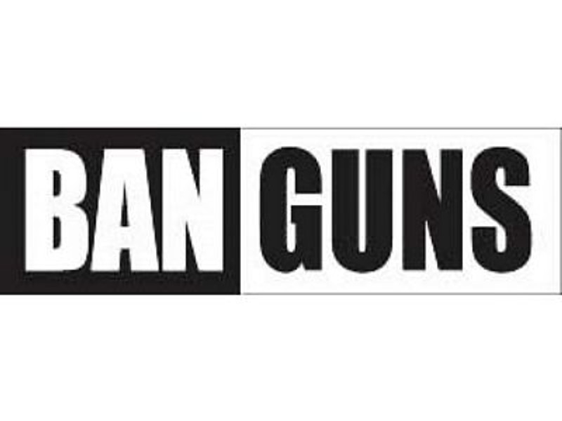 BAN GUNS BUMPER STICKER
